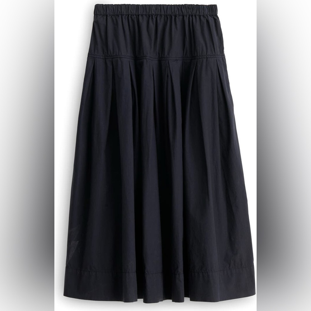 Alex Mill Paper Poplin Pull-On Midi Skirt - Picture 5 of 8